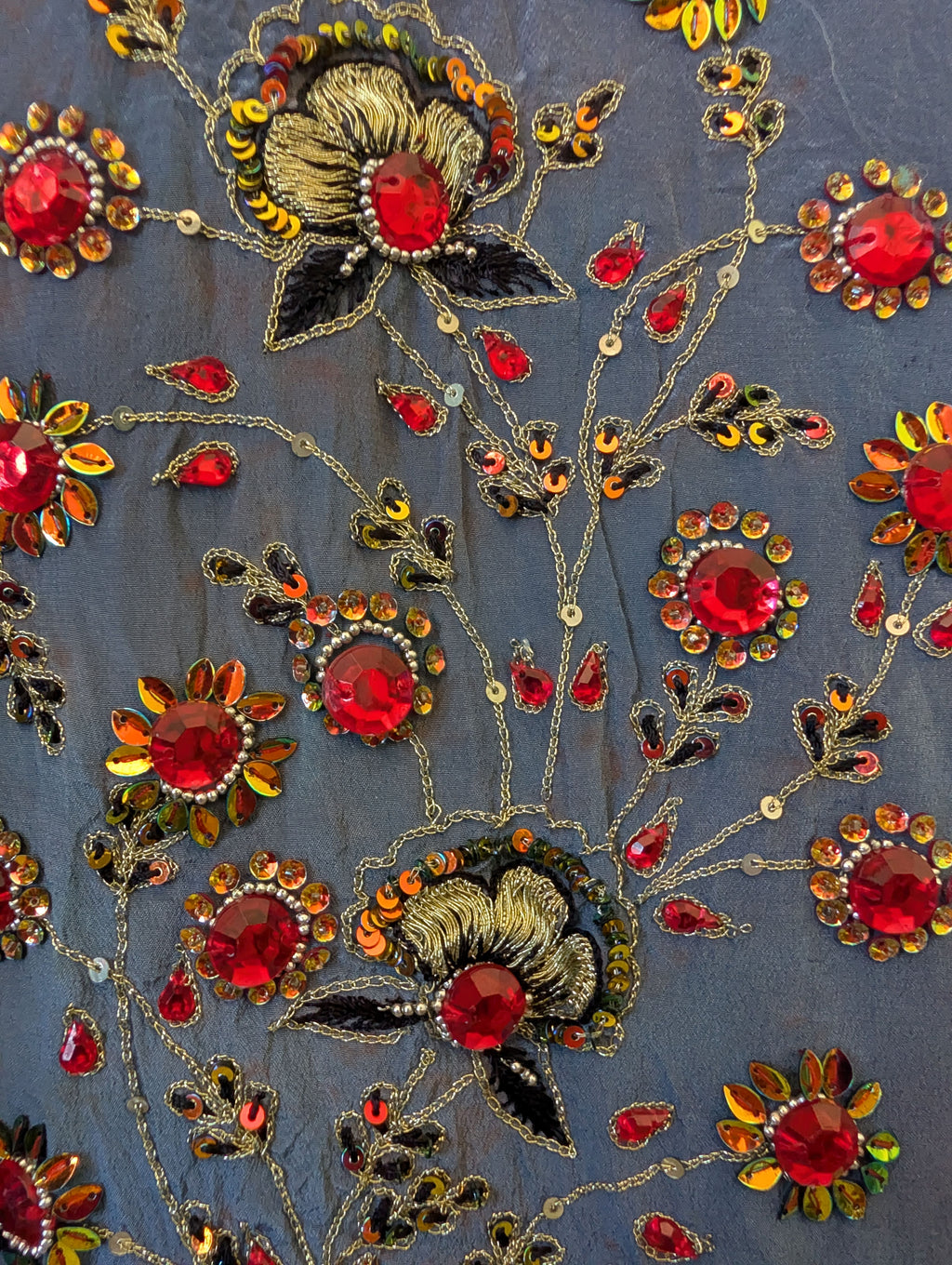 Close up handmade embroidery 