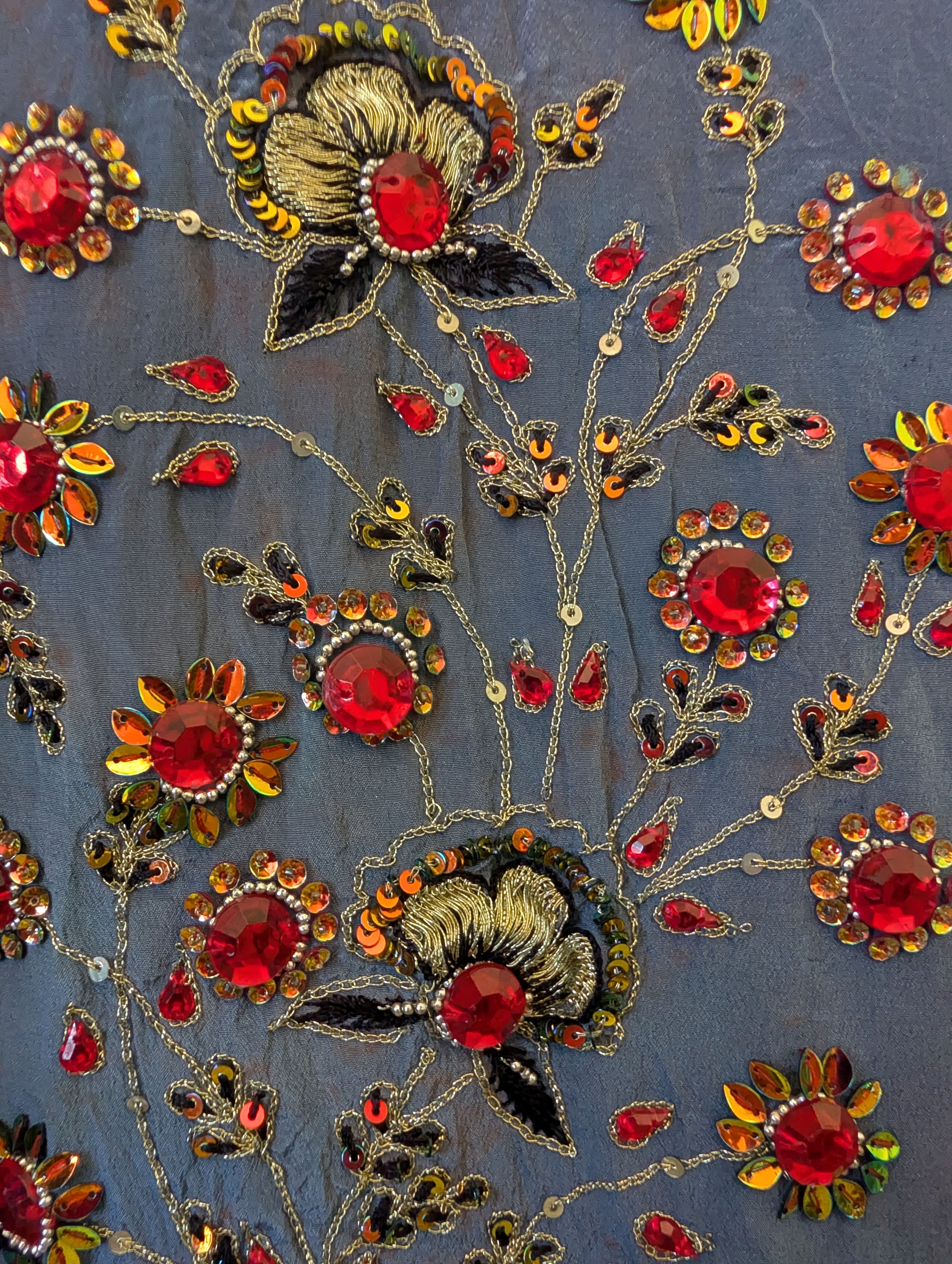 Close up handmade embroidery 