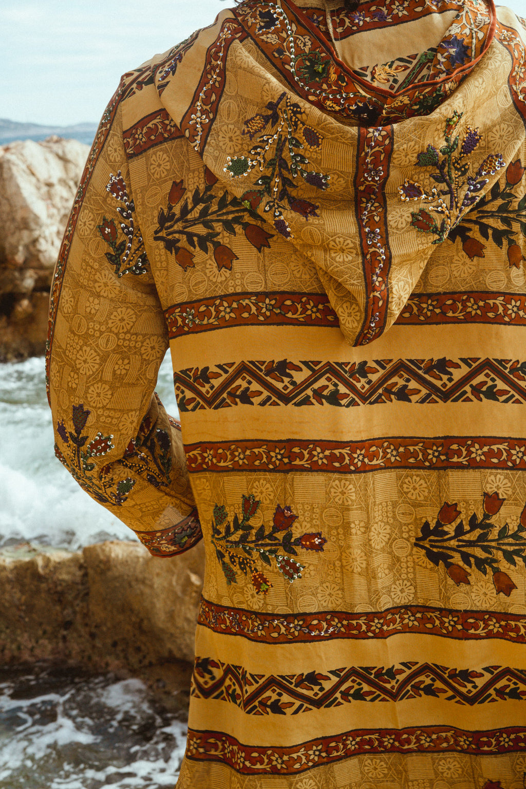 Desert Sun kimono silk jacket embroidery
