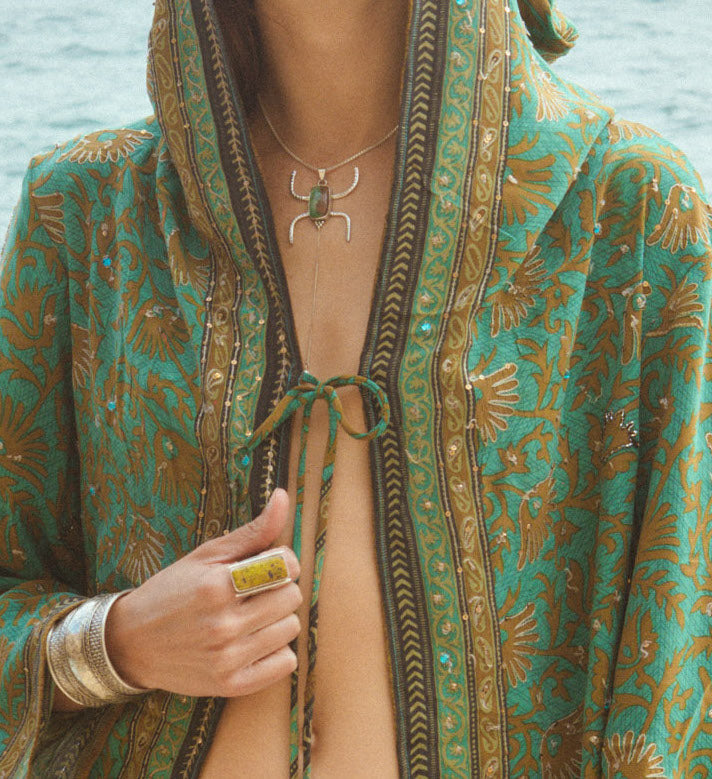 Emerald Dream Silk Kimono