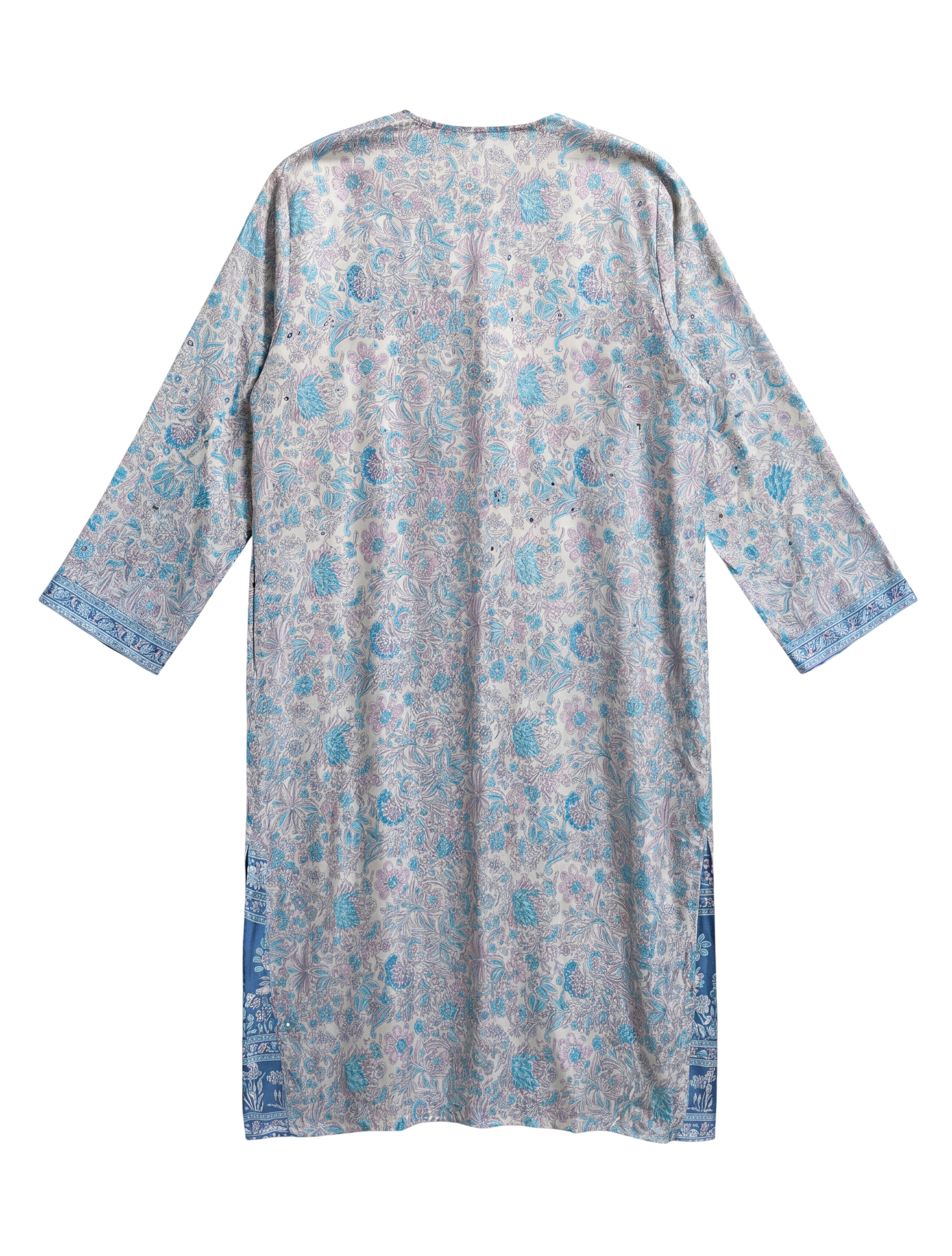 Flatlay Backside Open Sky The Eternal long sleeves silk kimono  handmade embroidery Yayavara Creation