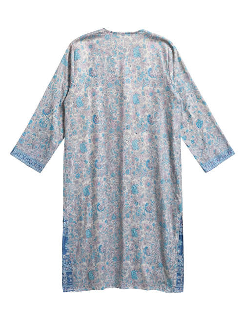 Flatlay Backside Open Sky The Eternal long sleeves silk kimono handmade embroidery Yayavara Creation