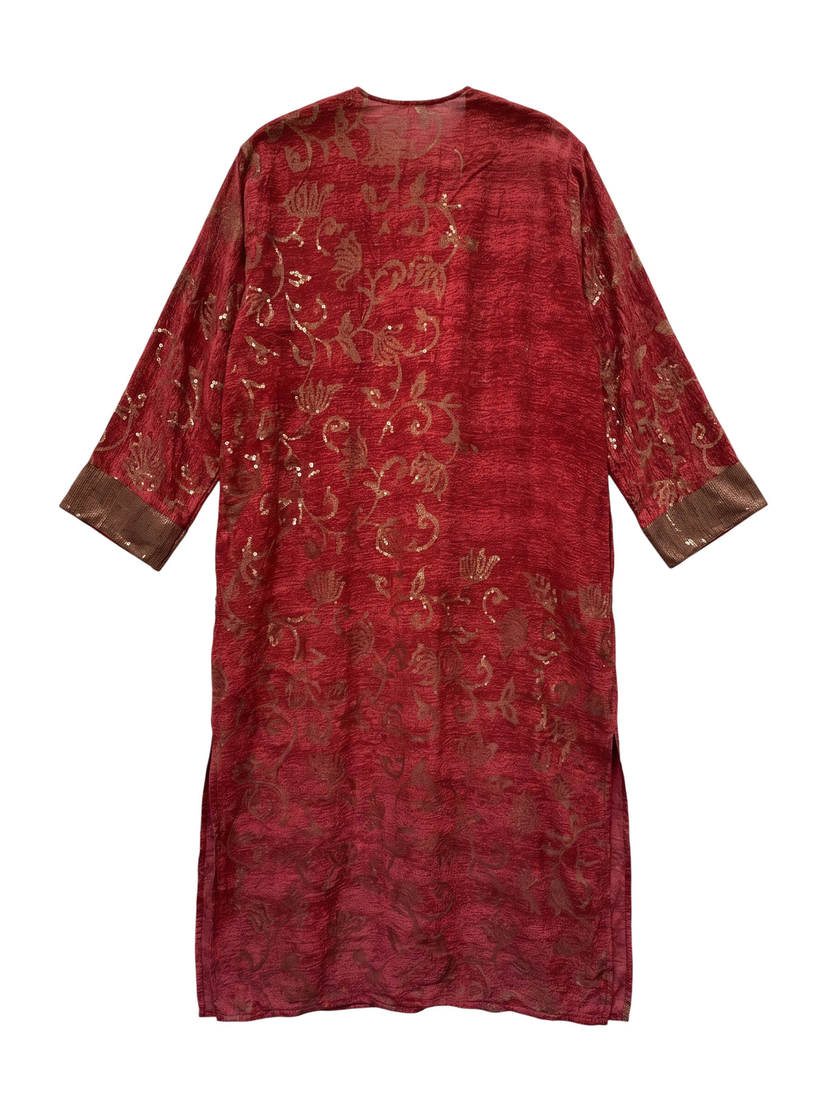 Flatlay Backside long jacket natural silk upcycled collection Yayavara Creation