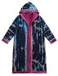 Flatlay The Ritual frontside hooded silk coat handmade embroidery Yayavara Creation