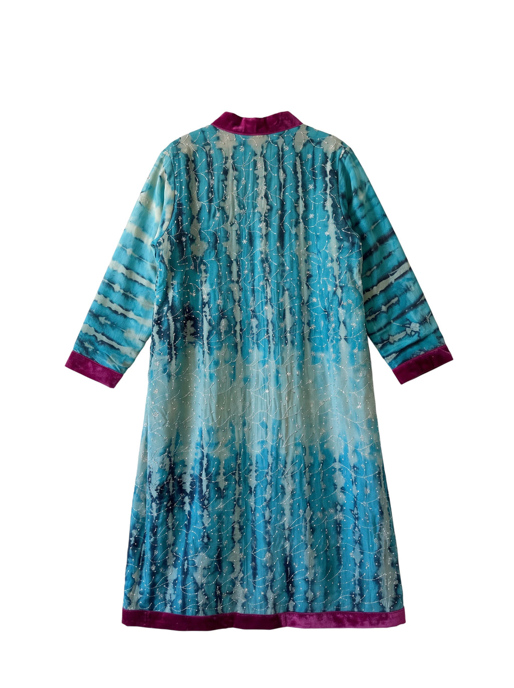 The Ceremonial · The Thread of Time · Veste boho chic en soie naturelle, mode éco responsable issue d'un sari indien vintage