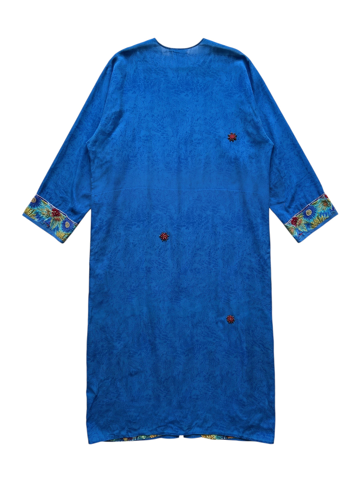 Flatlay backside long natural silk kimono Yayavara Creation