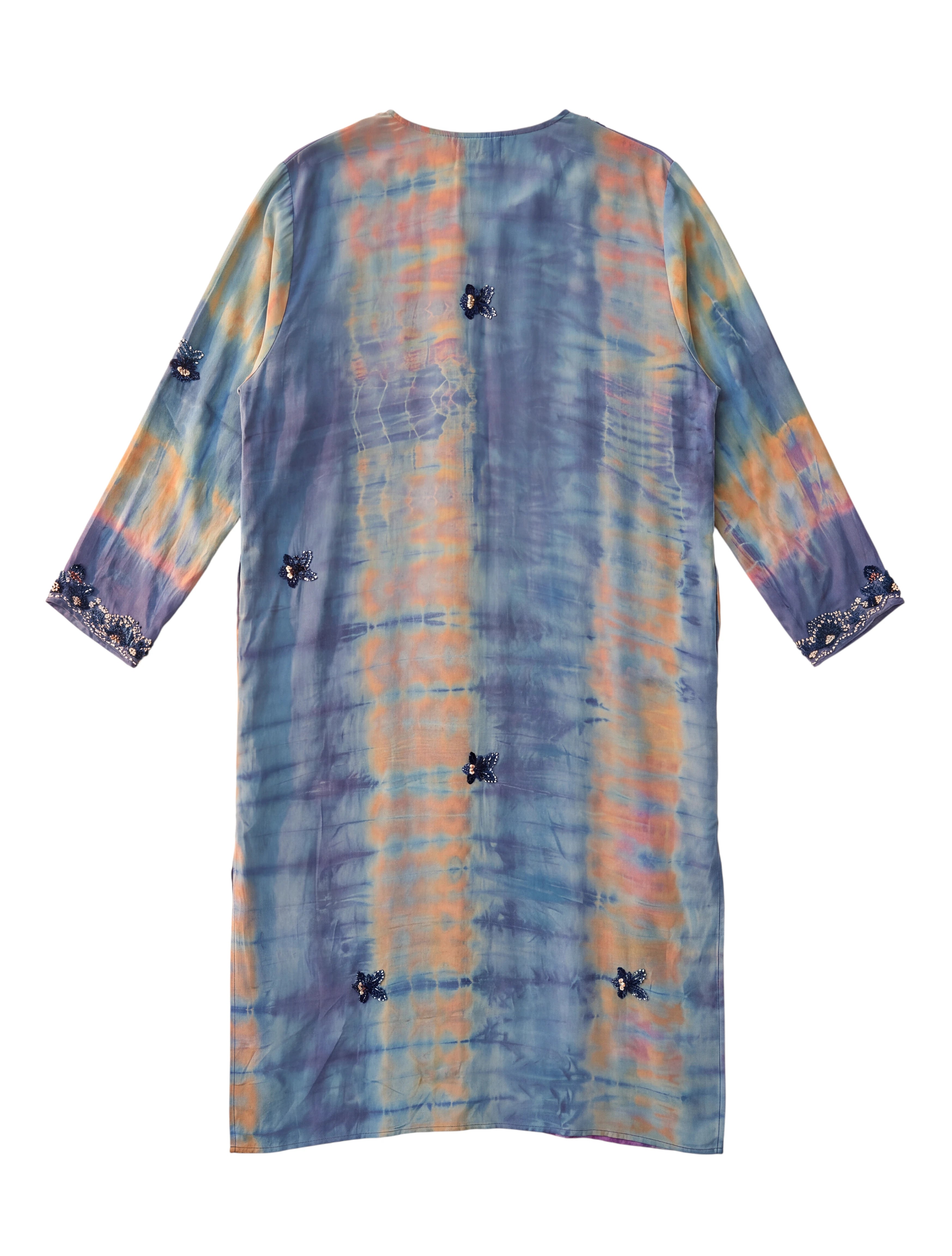 Flatlay backside long sleeves silk kimono Yayavara Creation