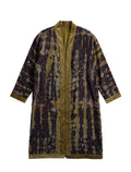 Flatlay frontside The Ceremonial Sanctum handmade embroidery and cotton velvet khaki green lining