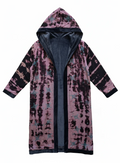 The Ritual The Veil flatlay frontside hooded long sleeves coat with velvet lining unique garment consciously made Yayavara Creation