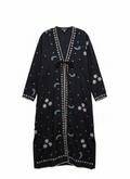 Flatlay frontside long natural silk kimono coat Yayavara Creation