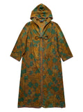 Flatlay frontside natural green and khaki silk jacket with embroidery unique piece of garment Yayavara Creation