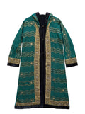 The Ritual · The Hooded Vow · Boho chic silk kimono in natural fibers, upcycling of a vintage Indian sari