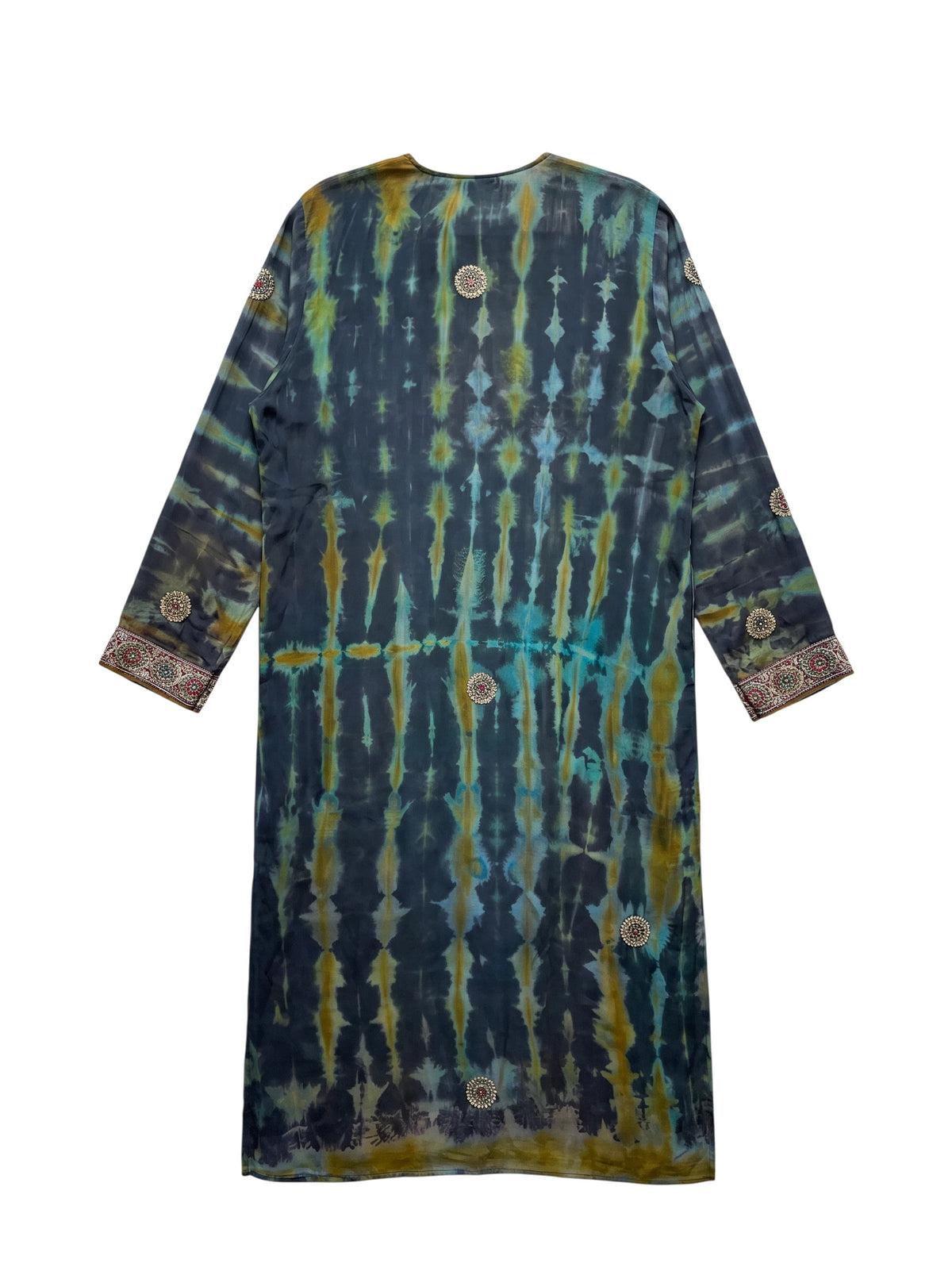 The Eternal · The Silk Chronicle · Boho chic silk kimono in natural fibers, upcycling of a vintage Indian sari