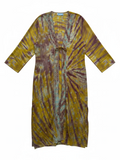 Flatlay frontside natural silk long jacket with embroidery unique piece of garment Yayavara Creation