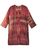 Flatlay fuchsia pink The Eternal handmade embroideries long sleeves kimono