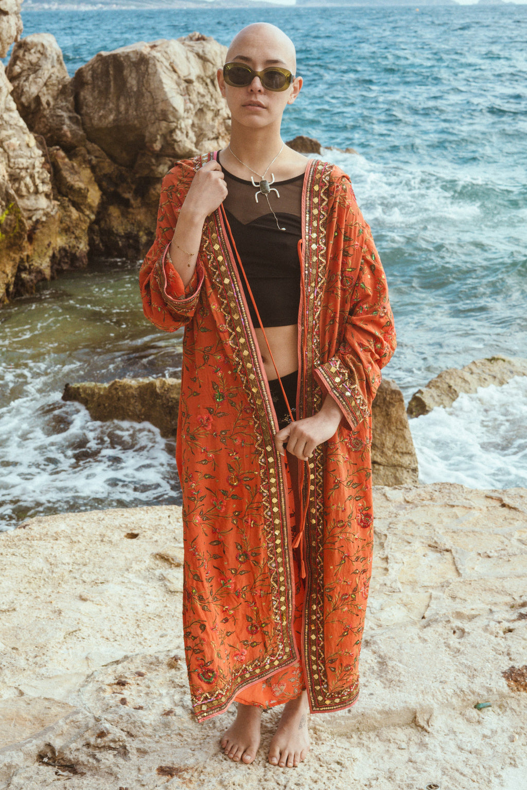 Flowers Queen silk kimono jacket