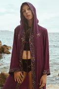 Mystic purple silk jacket