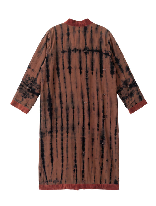 The Ceremonial Flatlay Backside Kali Coat natural silk and handmade embroidery Yayavara Creation