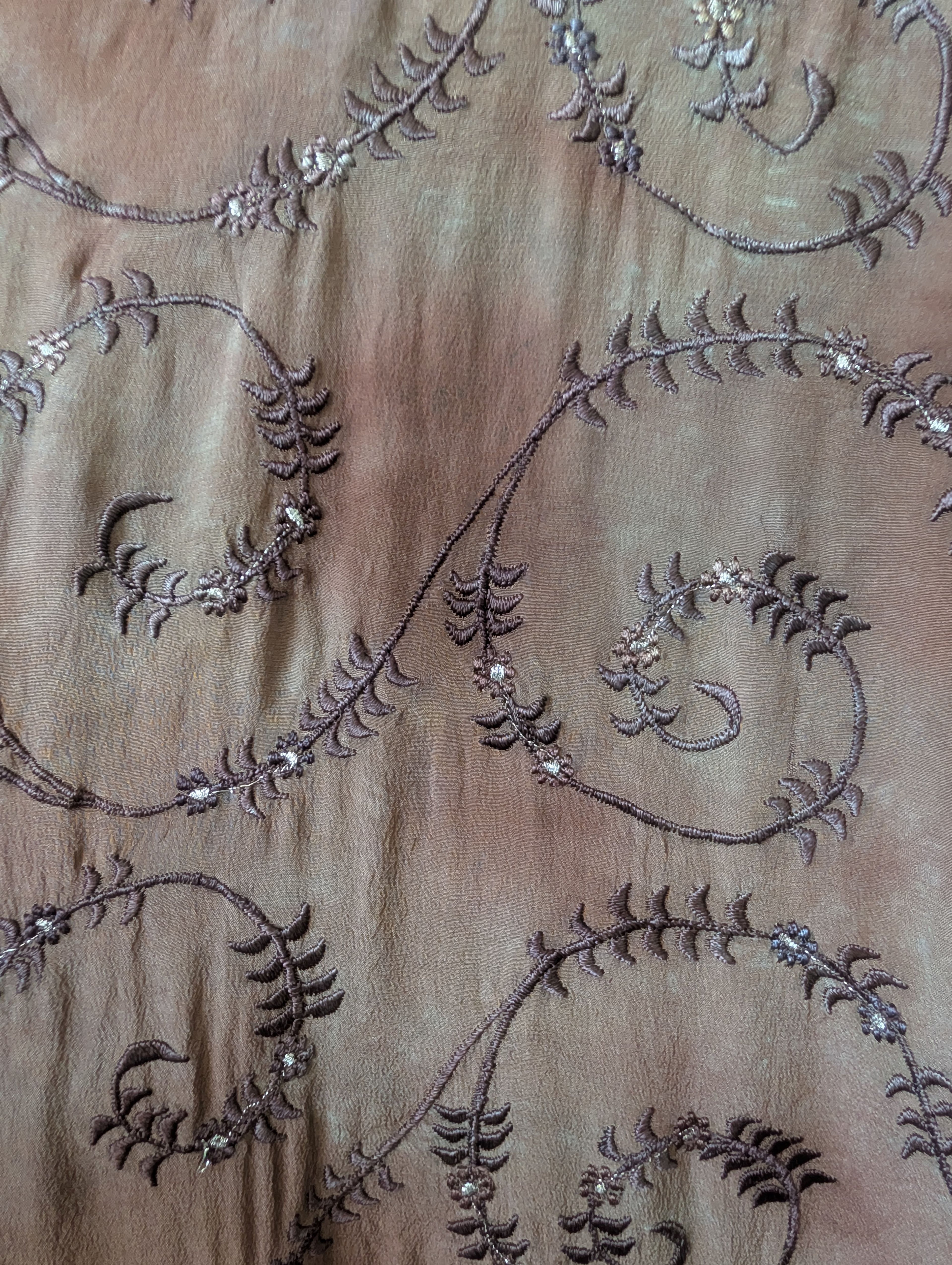 The Ceremonial Ritual Silk zoom fabric and embroidery Yayavara Creation