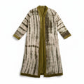 The Ceremonial long silk coat with cotton velvet lining one of a kind and unique piece of garment, conscious creation, sustainable fashion by Yayavara Creation