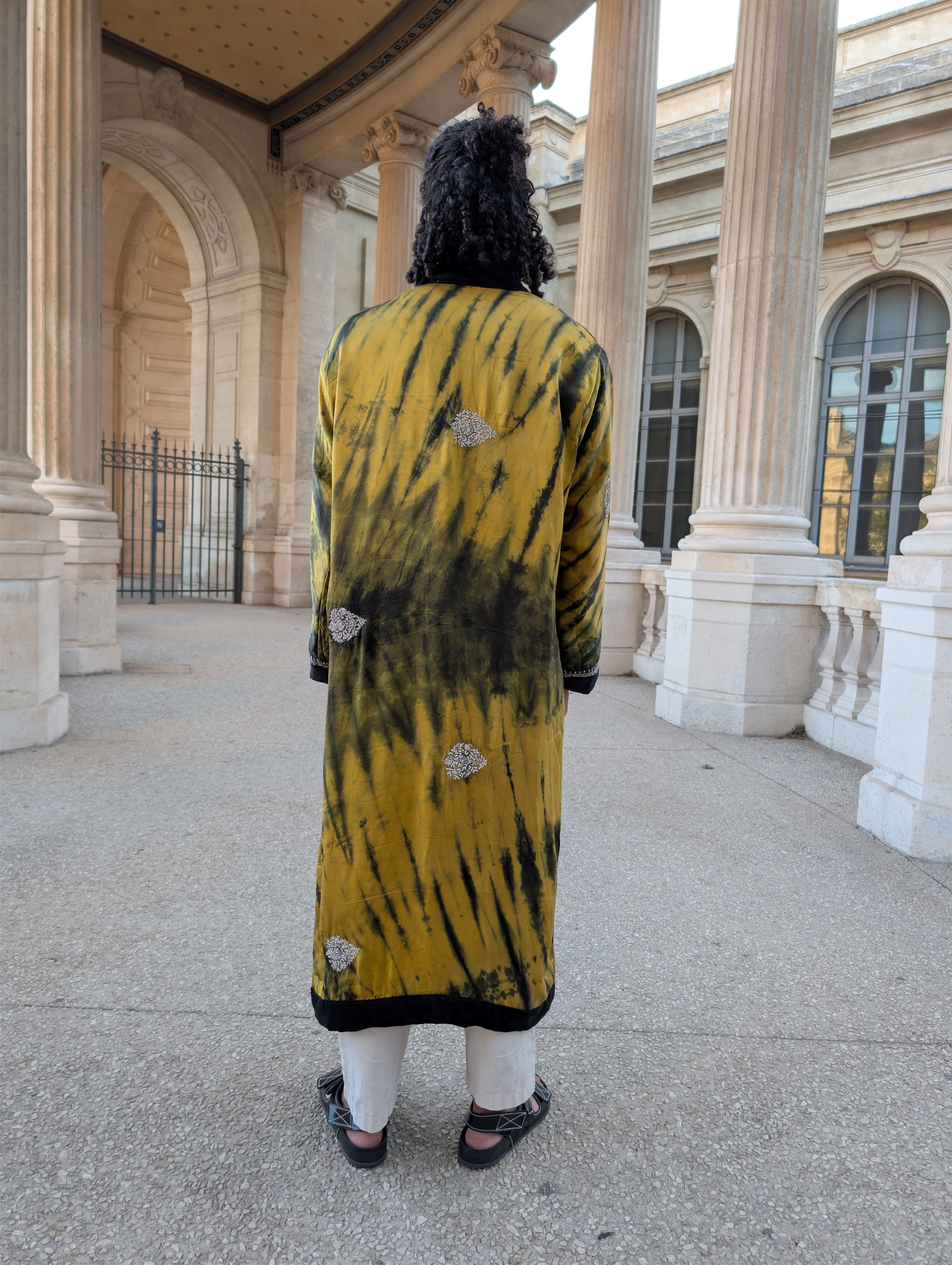 The Ceremonial Indira unique piece of garment satin silk conscious luxury and consciously made Yayavara Creation