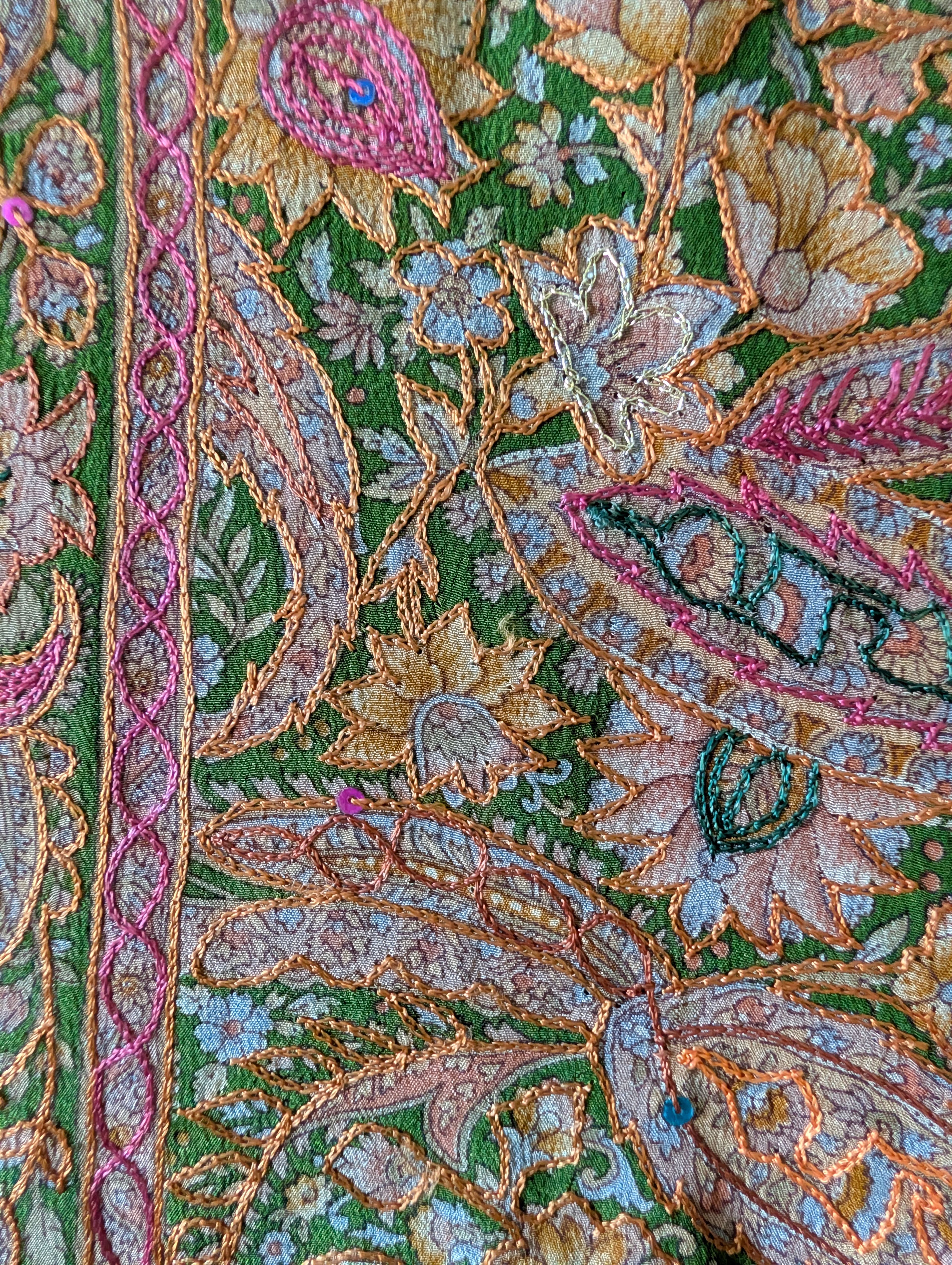 The Eternal Tender Petal natural silk jacket zoom embroidery