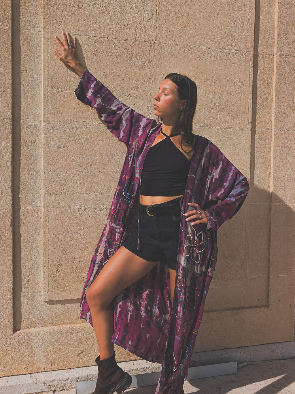 The Eternal · The silk relic Vintage Indian sari reborn as a boho chic silk piece by Yayavara Creation
