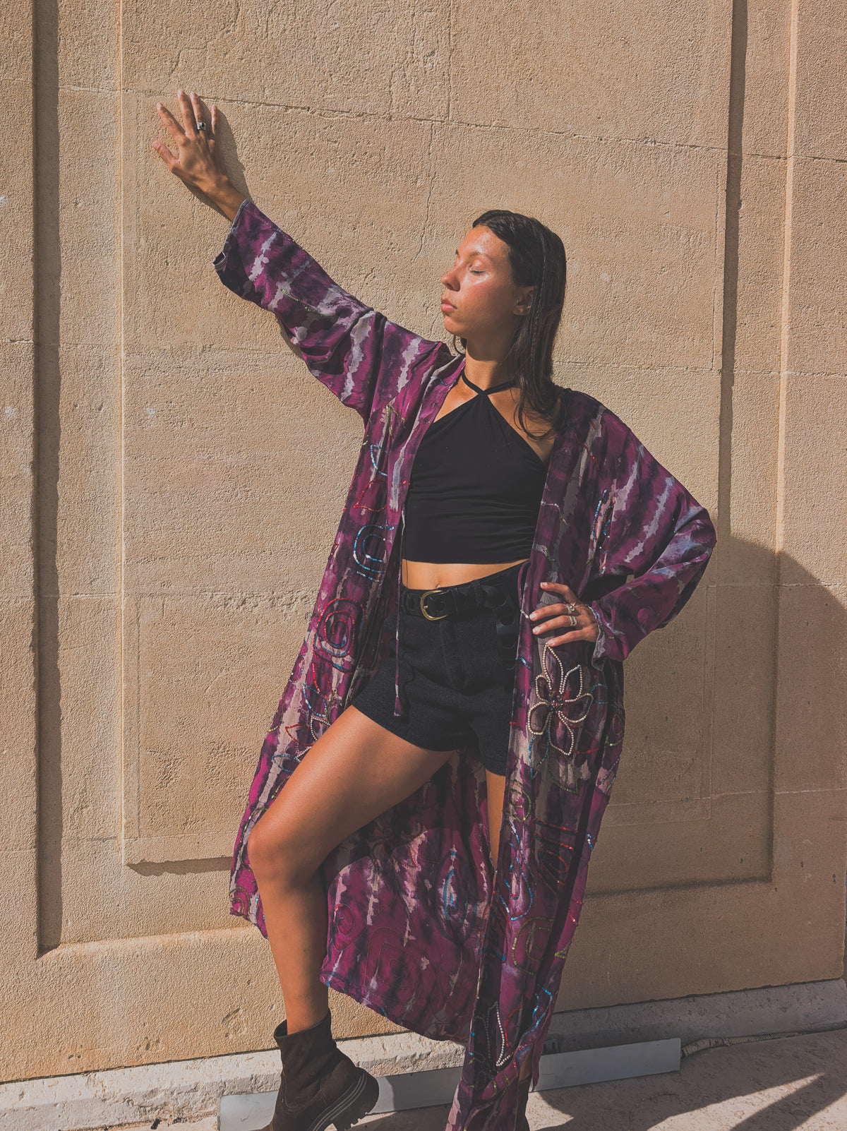 The Eternal · The silk relic Vintage Indian sari reborn as a boho chic silk piece by Yayavara Creation