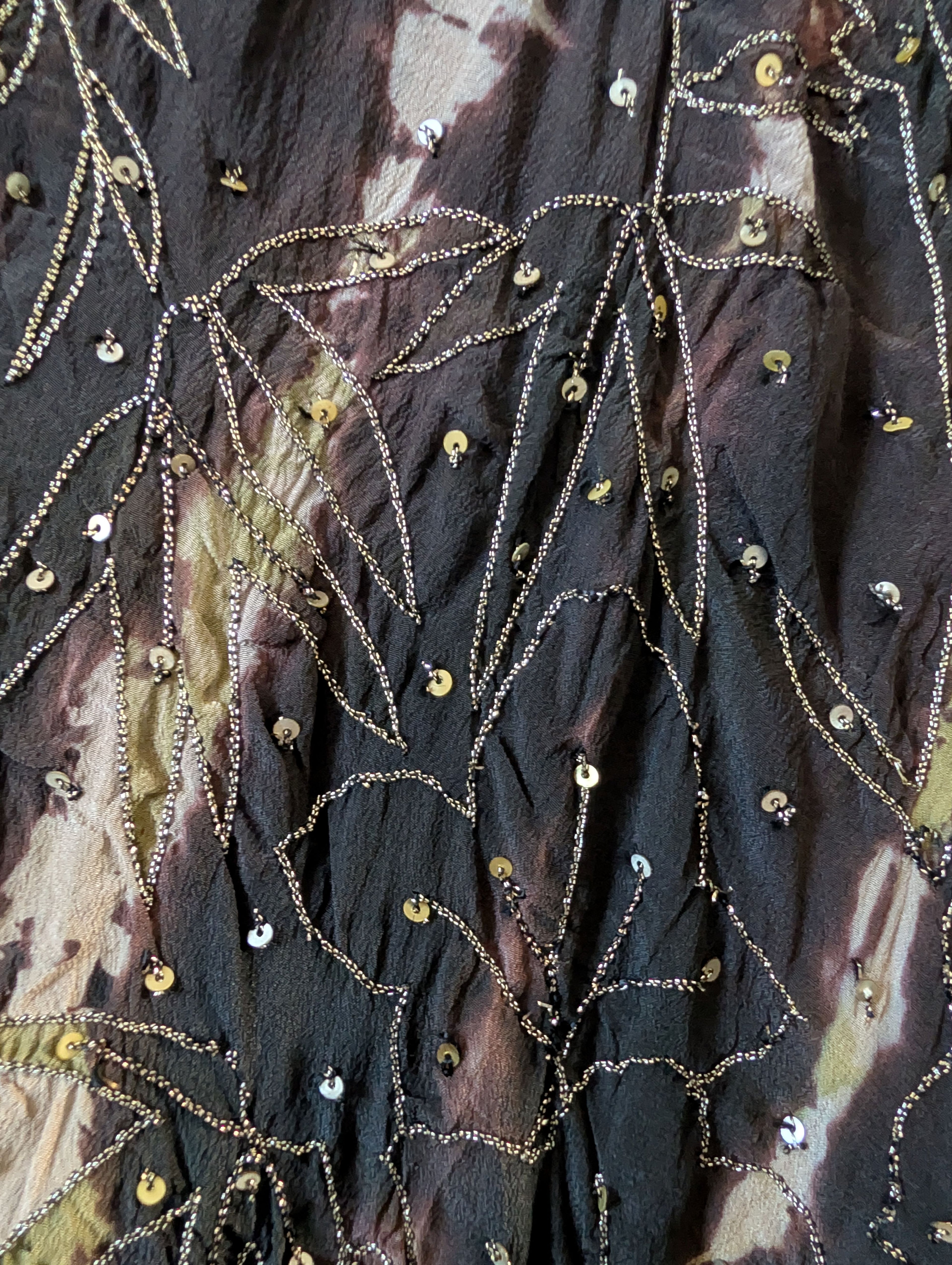 The Eternal flatlay zoom natural silk and embroidery