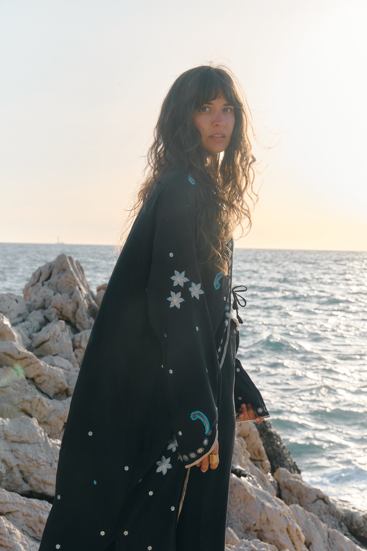 The Eternal long natural silk kimono coat Yayavara Creation