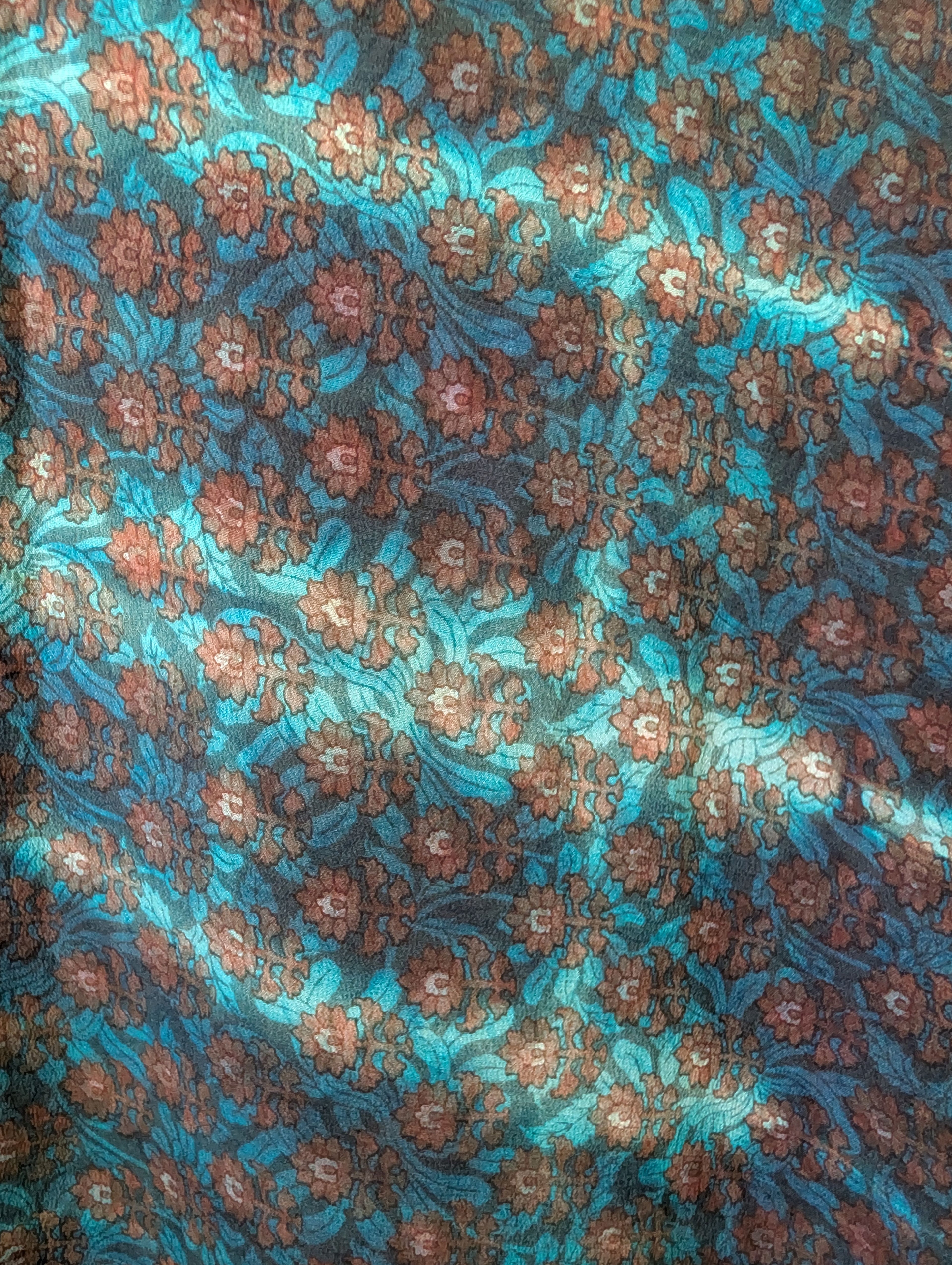 The_Freedom_ natural silk blue_flowers indigo sky