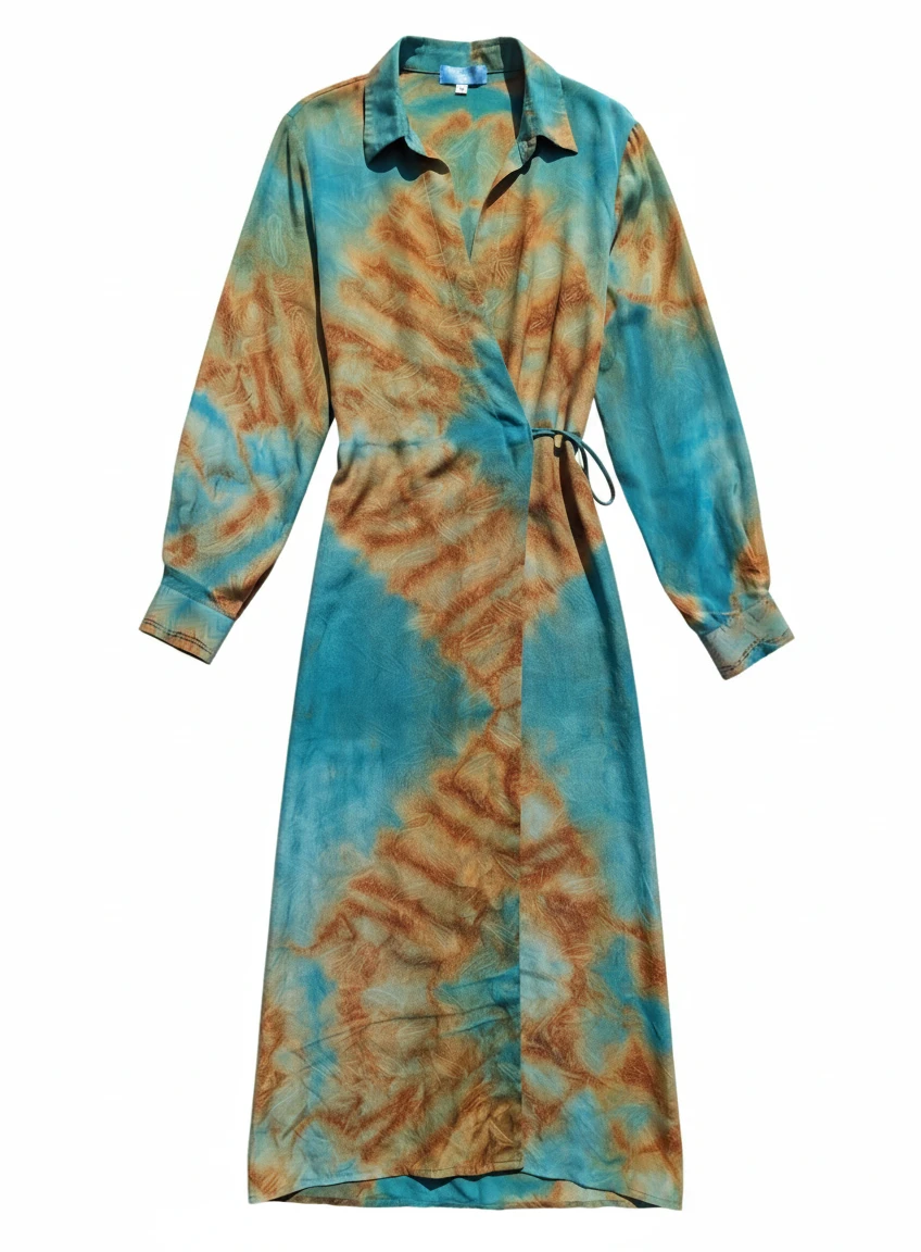 The Freedom dress one of a kind piece of sustainable luxury fashion made from vintage sari conscious fashion ethical fashion comfortable and fluid dress