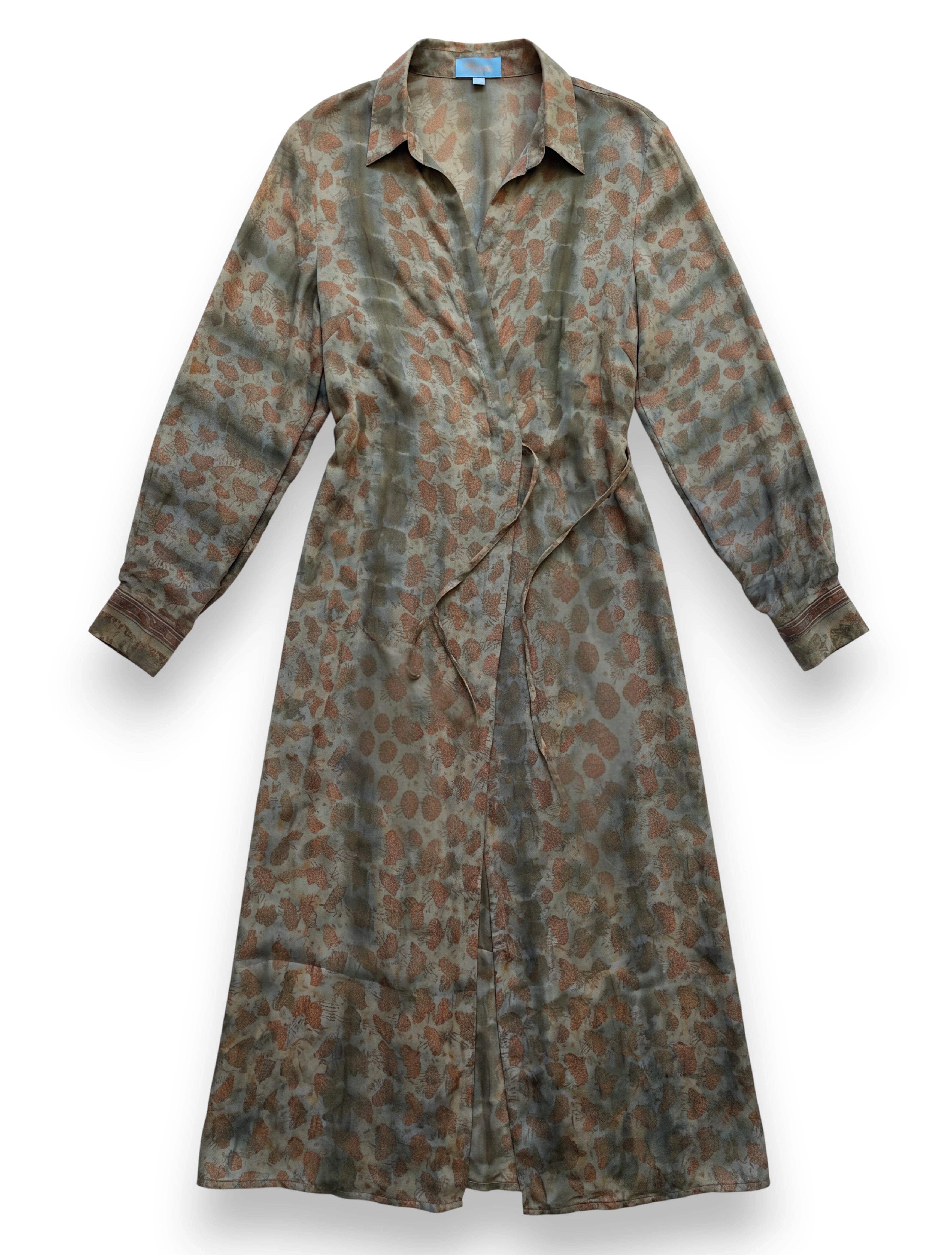 The Freedom wrap dress natural chinon silk conscious fashion ethical fashion conscious living unique garment handmade