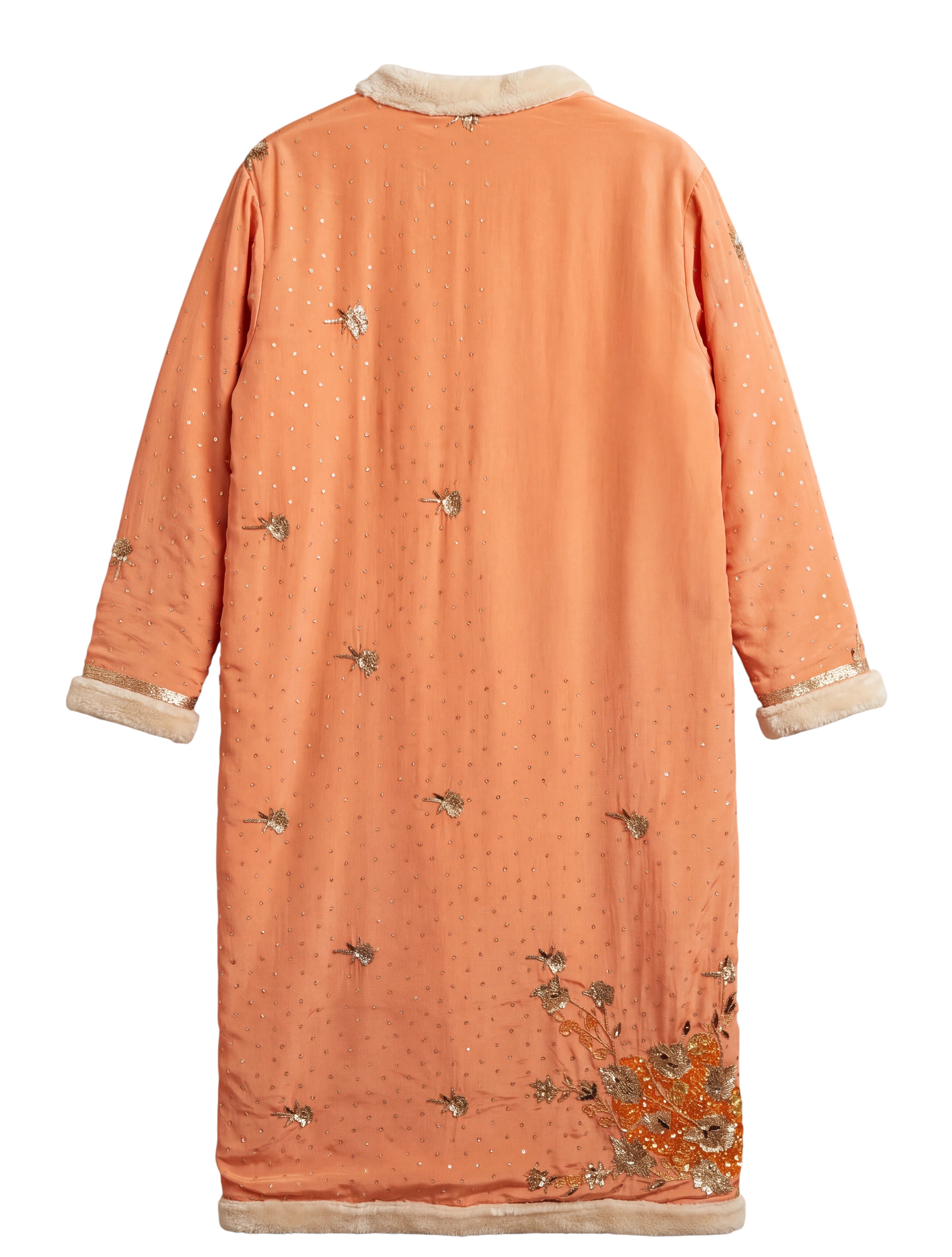 The Magical Flatlay Backside natural silk and handmade embroideries 