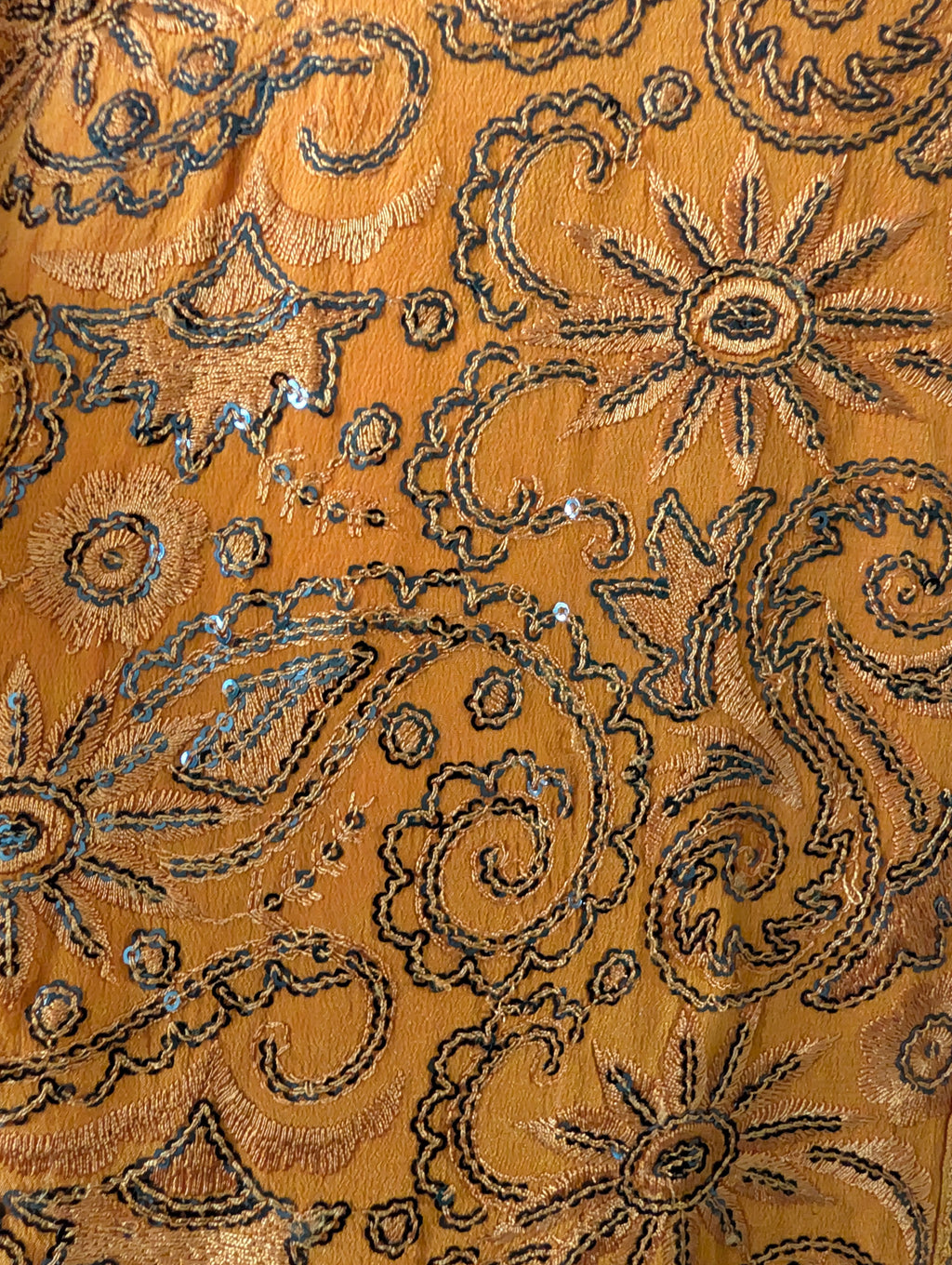 The_Magical_Saraswati zoom handmade embroidery