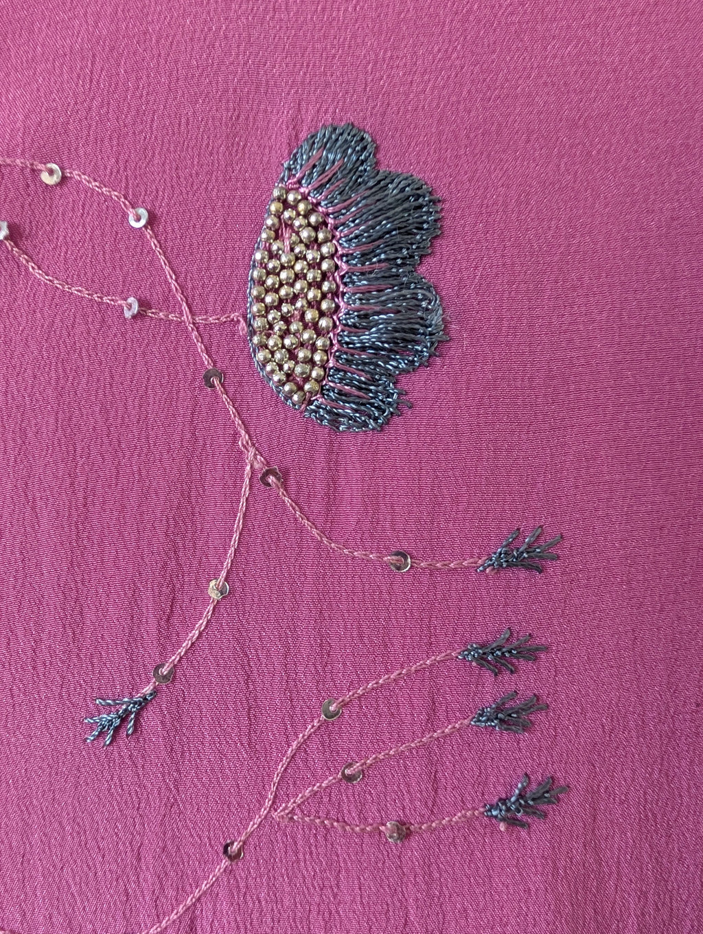 The Magical Zoom on the natural fabric embroidered