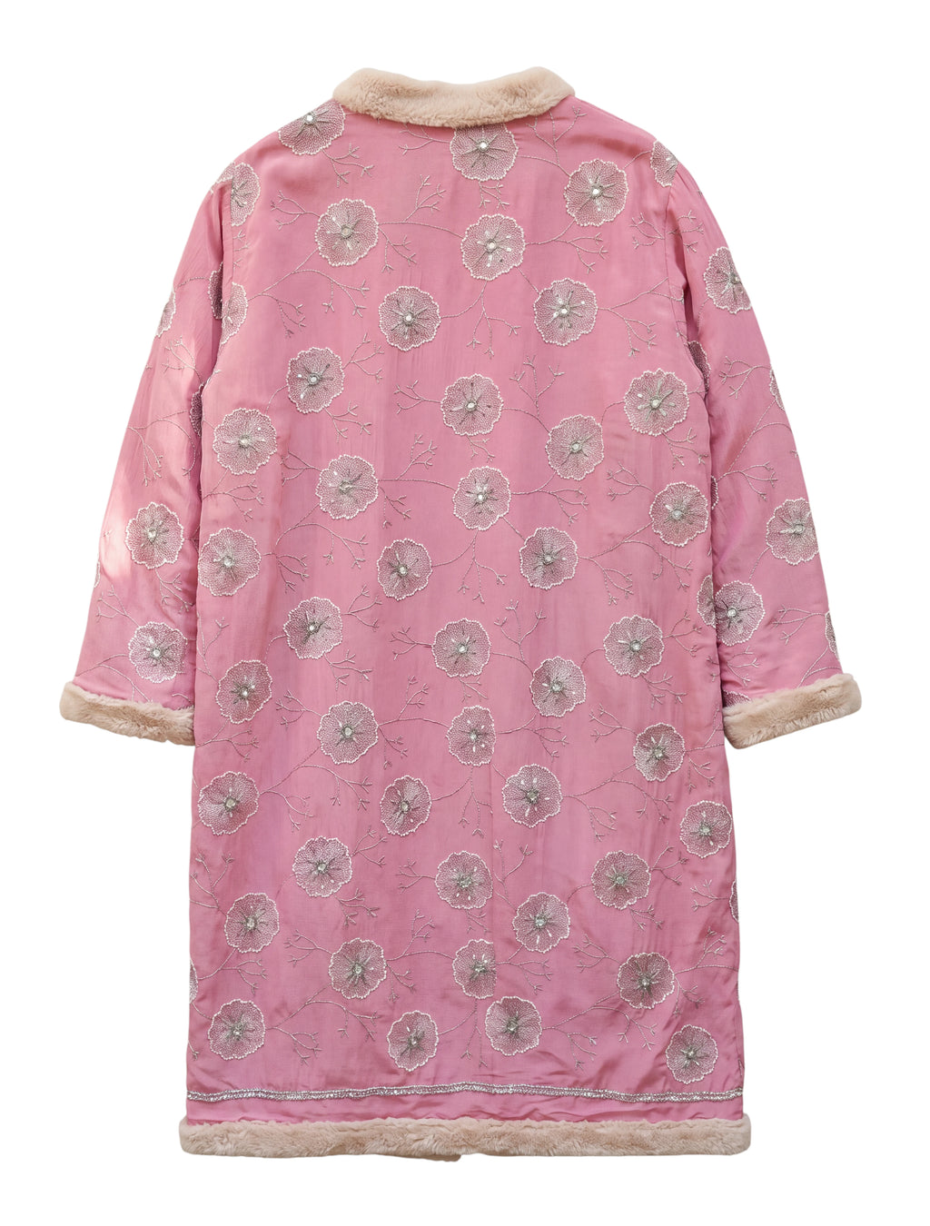 The Magical backside long sleeves fur lining coat embroidered Yayavara Creation