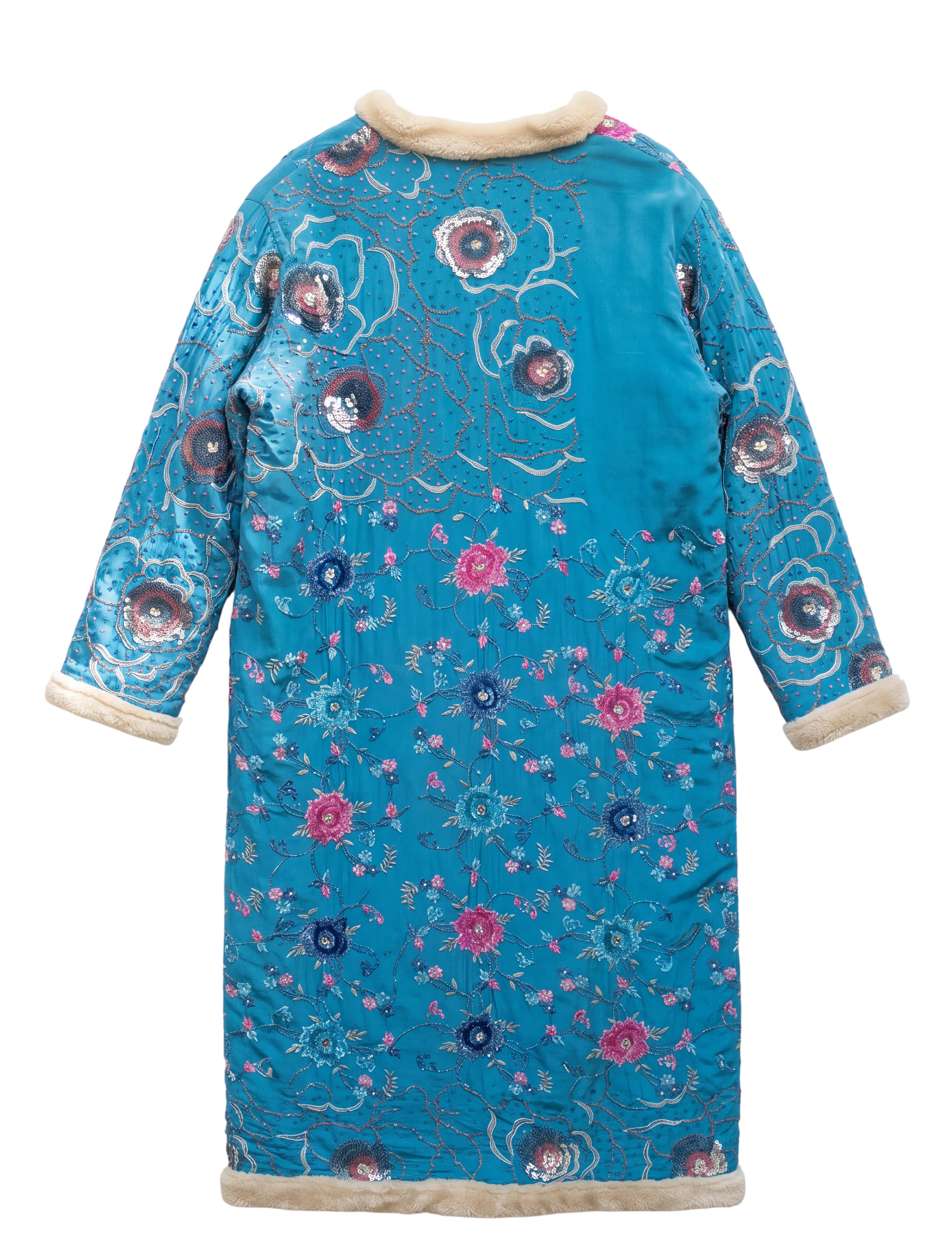 The Magical flatlay backside natural silk embroidred coat Yayavara Creation