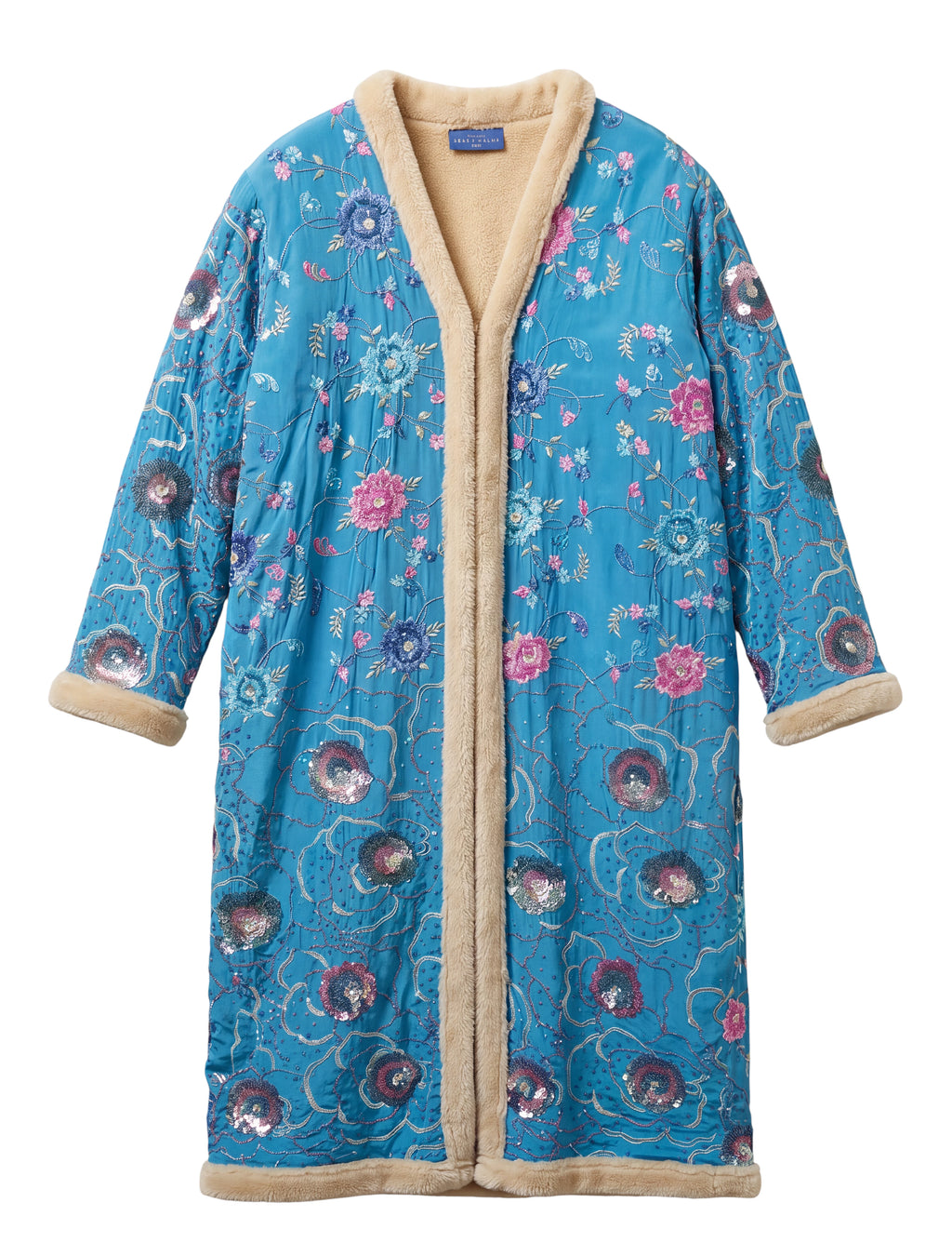 The Magical flatlay frontside natural silk embroidred coat Yayavara Creation