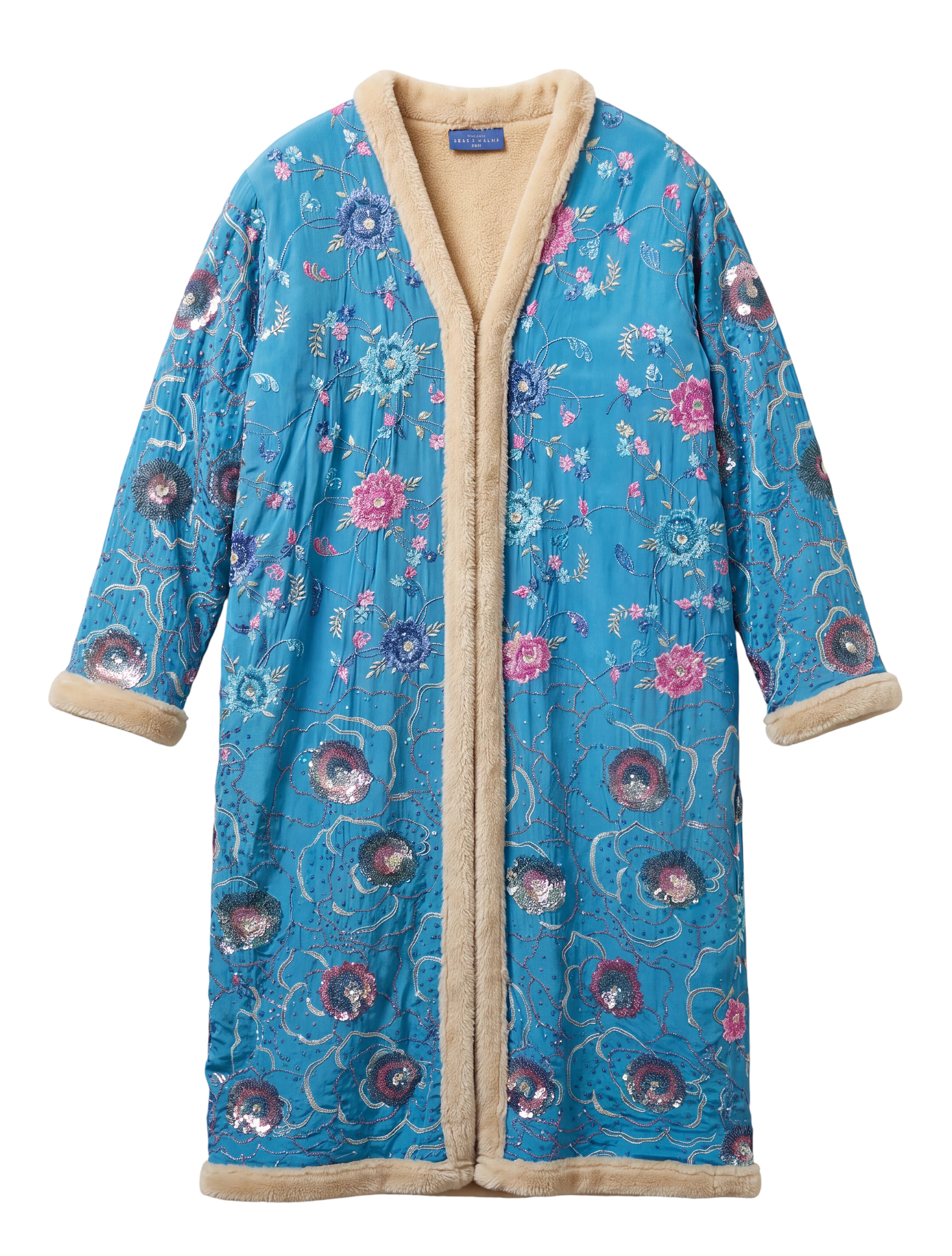 The Magical flatlay frontside natural silk embroidred coat Yayavara Creation