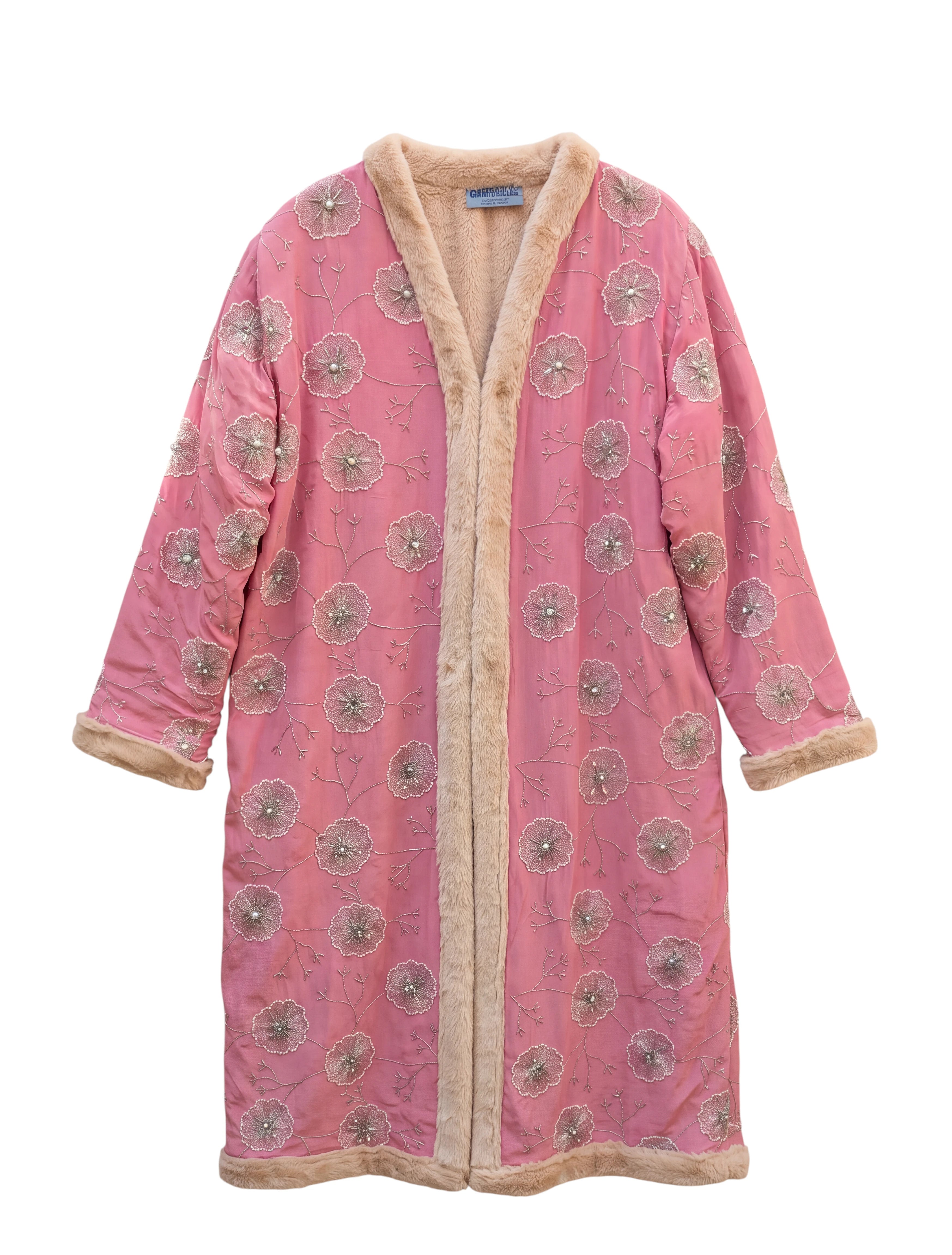 The Magical fronside long sleeves fur lining coat embroidered Yayavara Creation