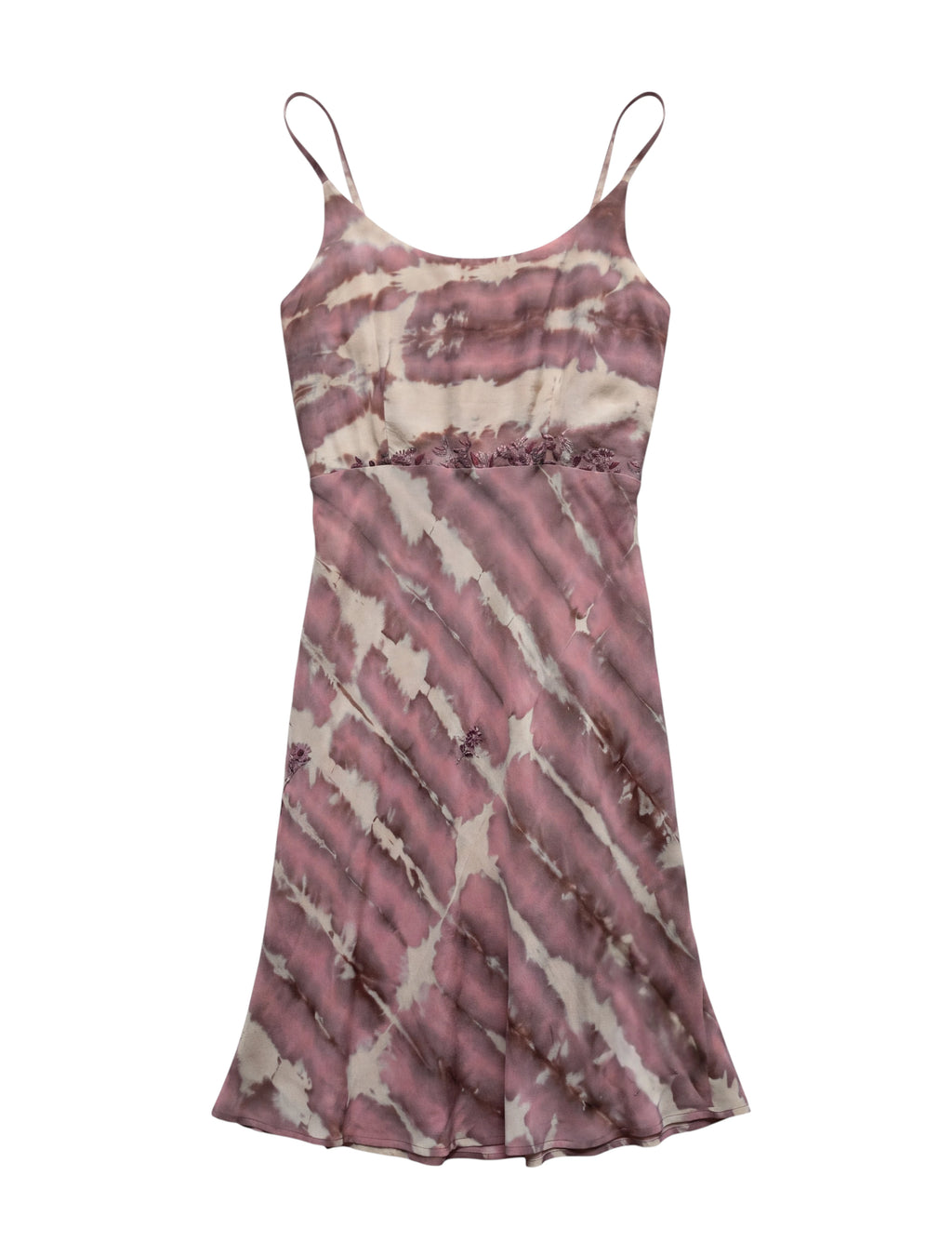 The Muse cute dress easy to wear natural silk tie and dye with handmade embroidery by Yayavara Creation