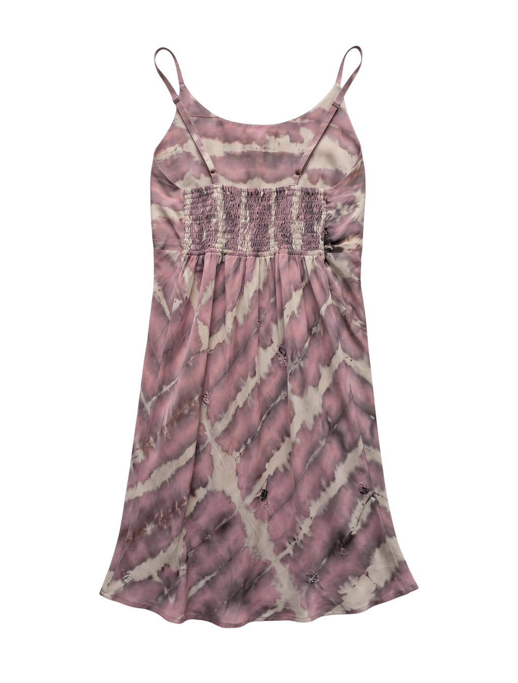 The Muse cute dress easy to wear natural silk tie and dye with handmade embroidery by Yayavara Creation