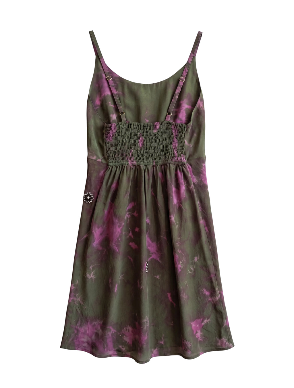 The Muse dress natural silk upcycling from vintage indian sari handmade embroidery unique piece one of a kind garment Yayavara Creation