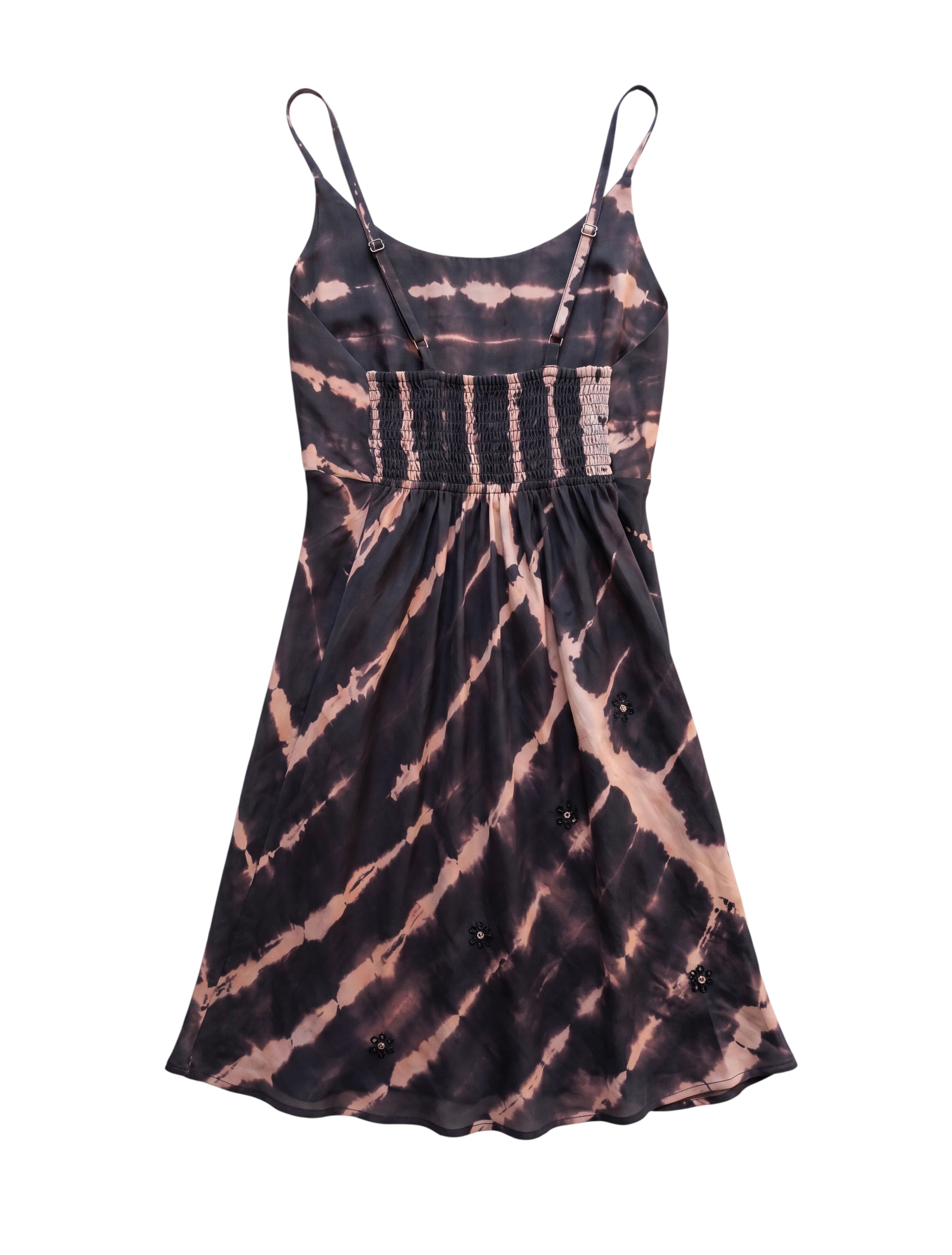 The Muse one of a kind summer dress 100% natural silk tie and dye vintage upcycling slow fasion unique piece of garment only one piece conscious fashion Yayavara Creation
