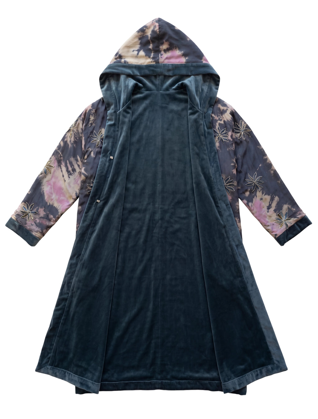 The Ritual Flatlay open frontside cotton velvet lining natural fabrics handmade embroidery Yayavara Creation