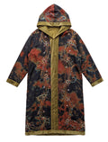 The Ritual hooded coat made of natural silk and cotton velvet liing one of a kind piece of garment by Yayavara Creation