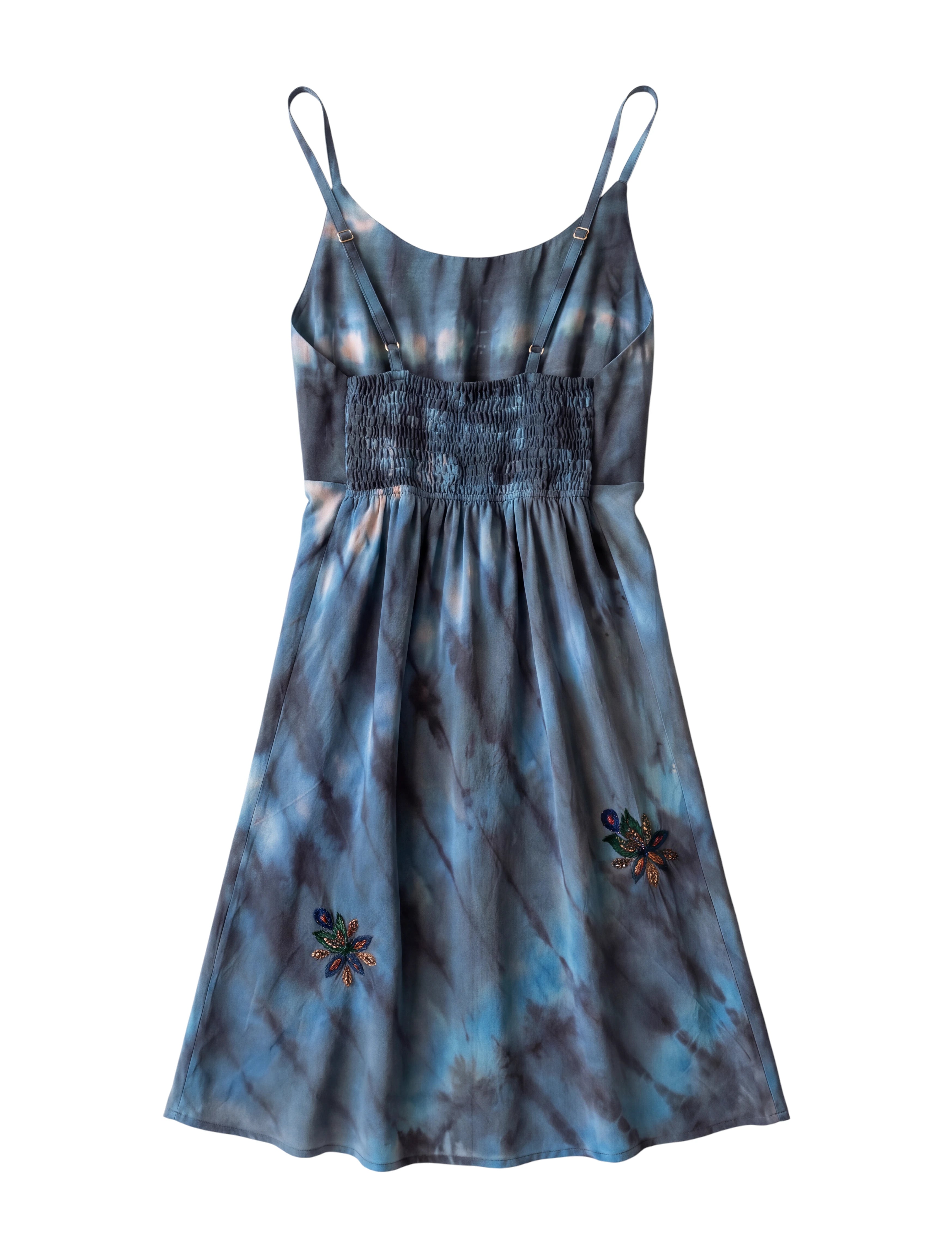 The muse petite robe en soie naturelle d'été upcycling pièce unique mode éco-responsable mode éthique par Yayavara Creation