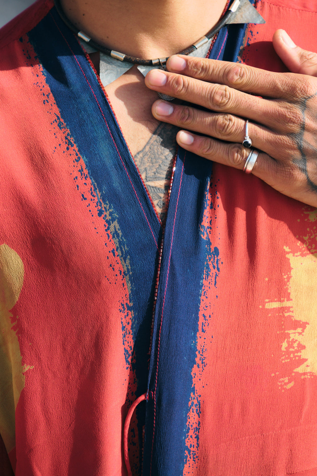 Yayavara Creation Painter Eye upcycled kimono coat