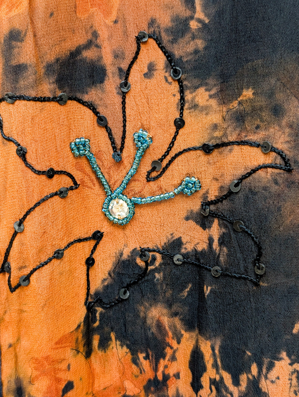 The Ceremonial · The Chosen Silk · Vintage Indian sari reborn as a boho chic silk piece by Yayavara Creation